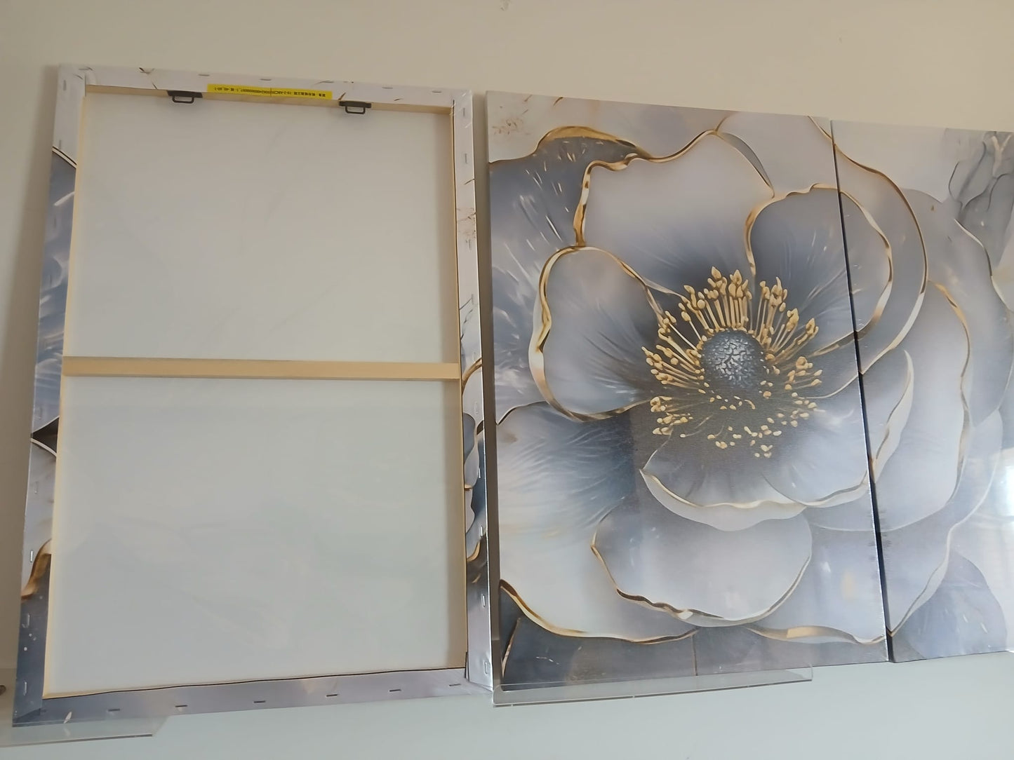 Modern Vintage Floral Canvas Wall Art Set