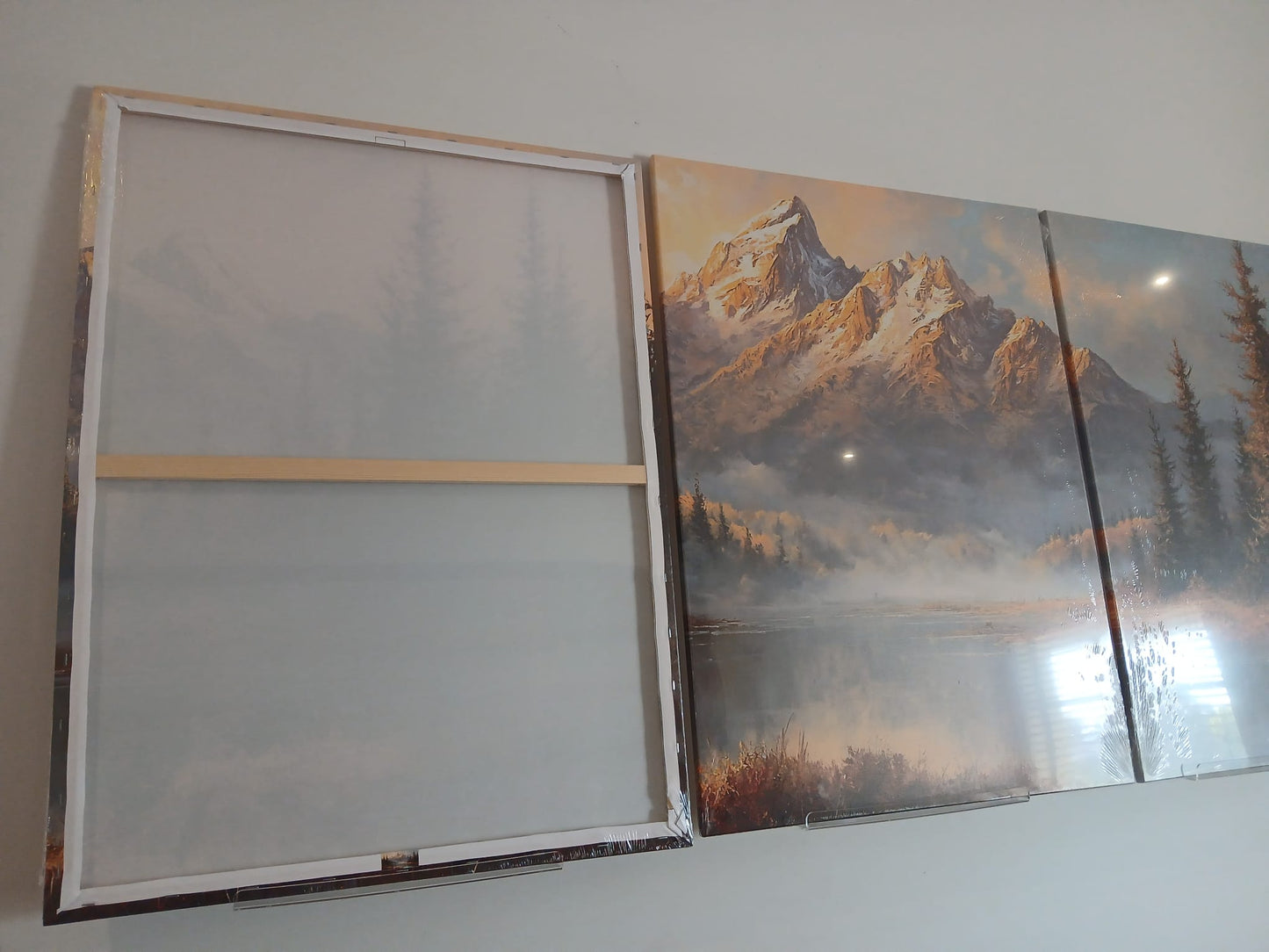 Sunset Mountain Canvas Print Wall Art Set