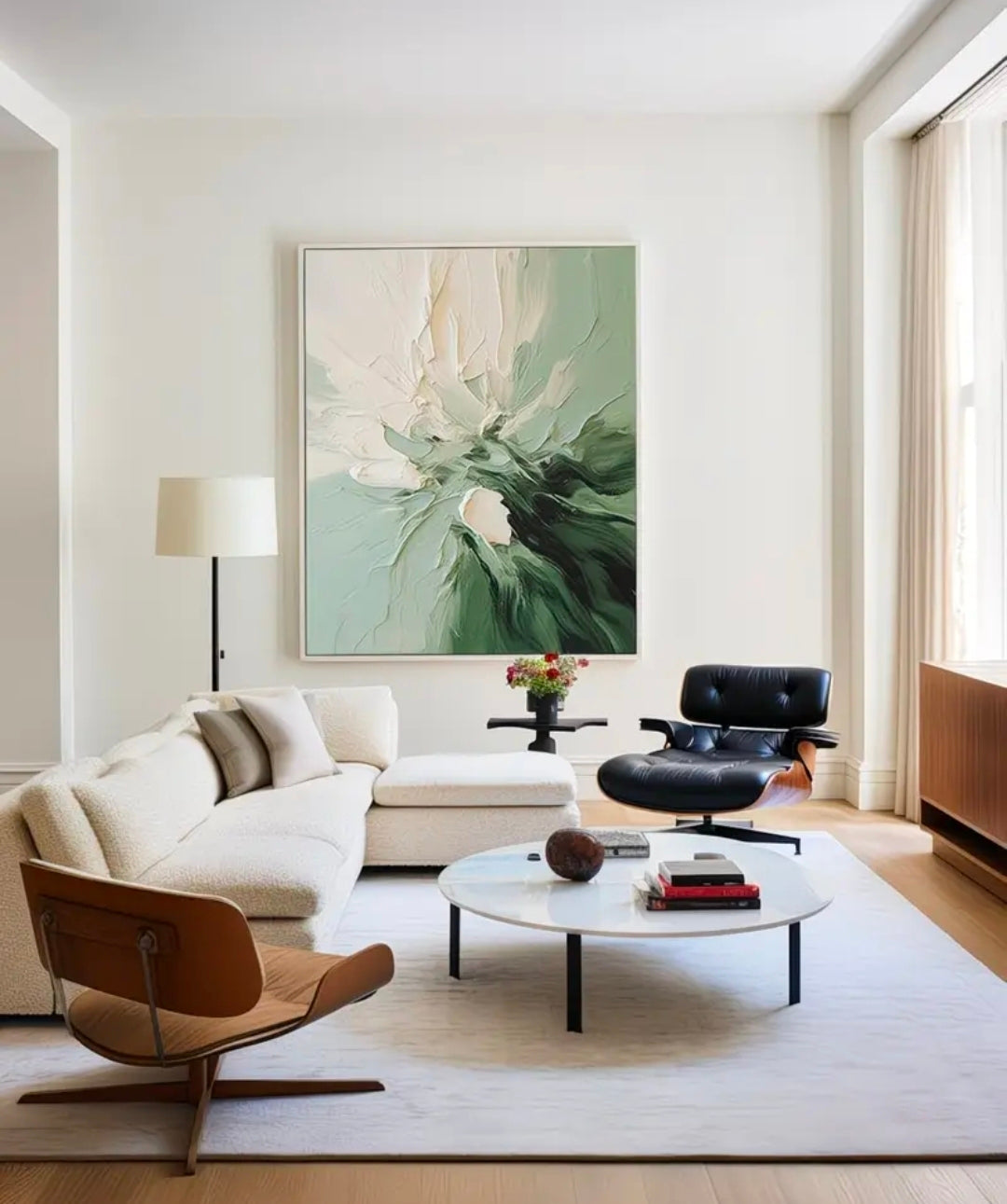 Hand Painted Modern Minimalist Abstract Wall Art - Without Frame