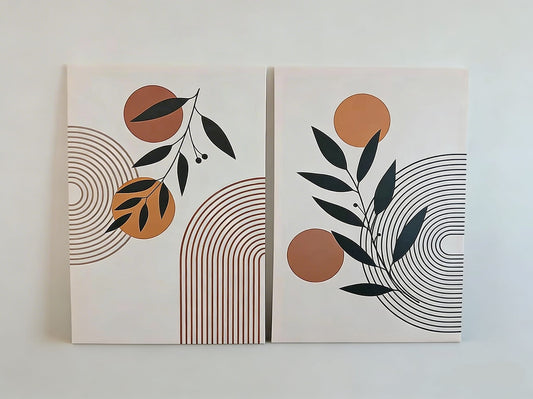 Bohemian Geometric & Nature Canvas Print Wall Art