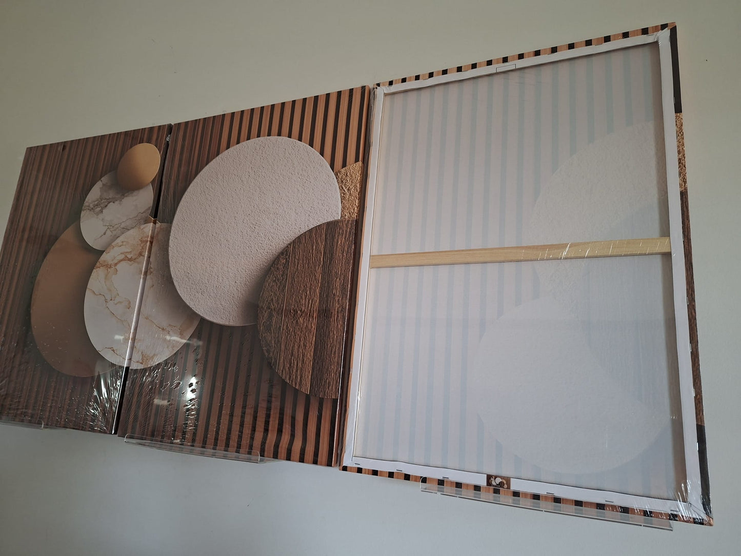 Minimalist Textured Look Abstract Canvas Print Wall Art Set