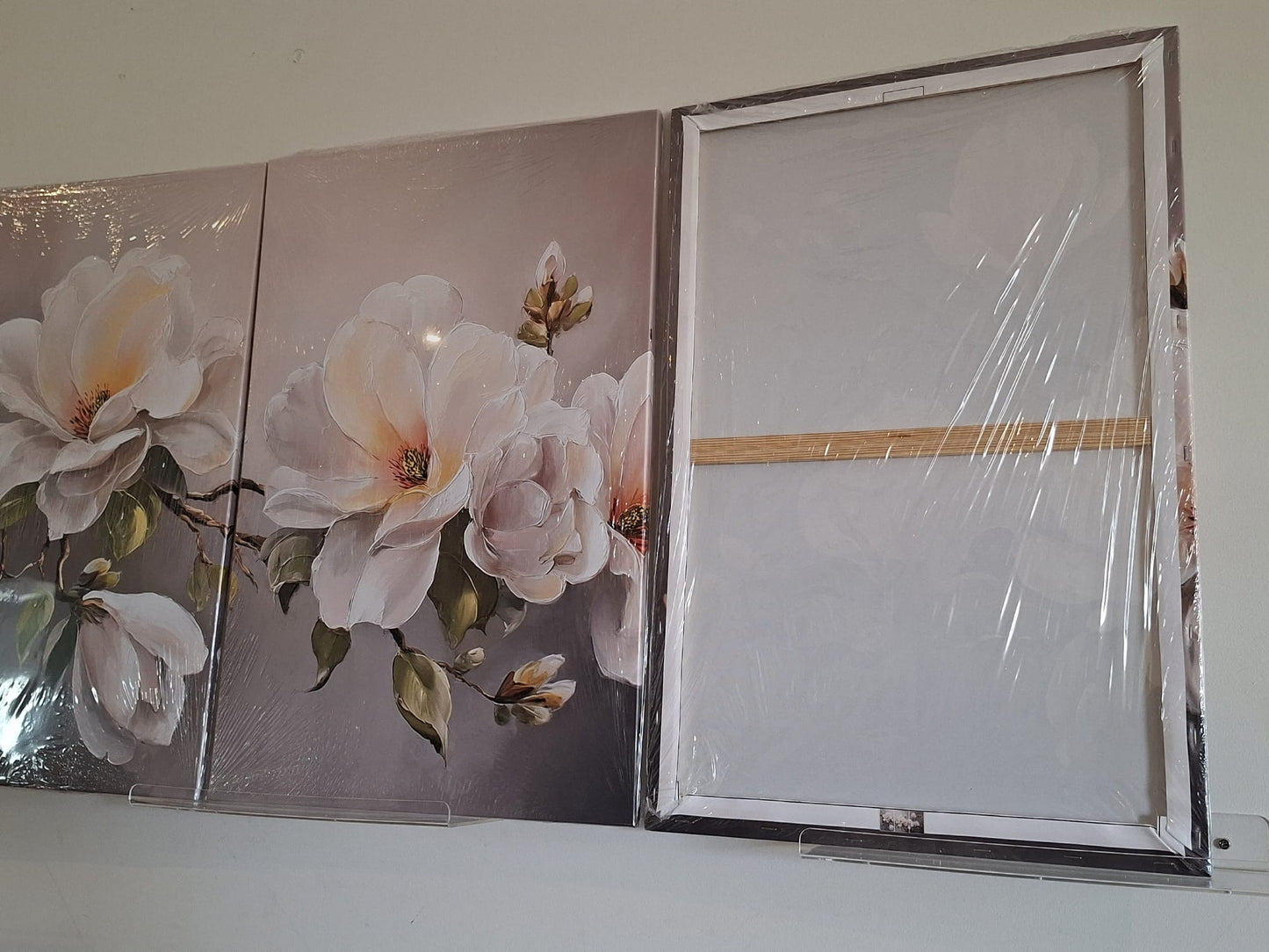 Soft Magnolia Floral Wall Art Set