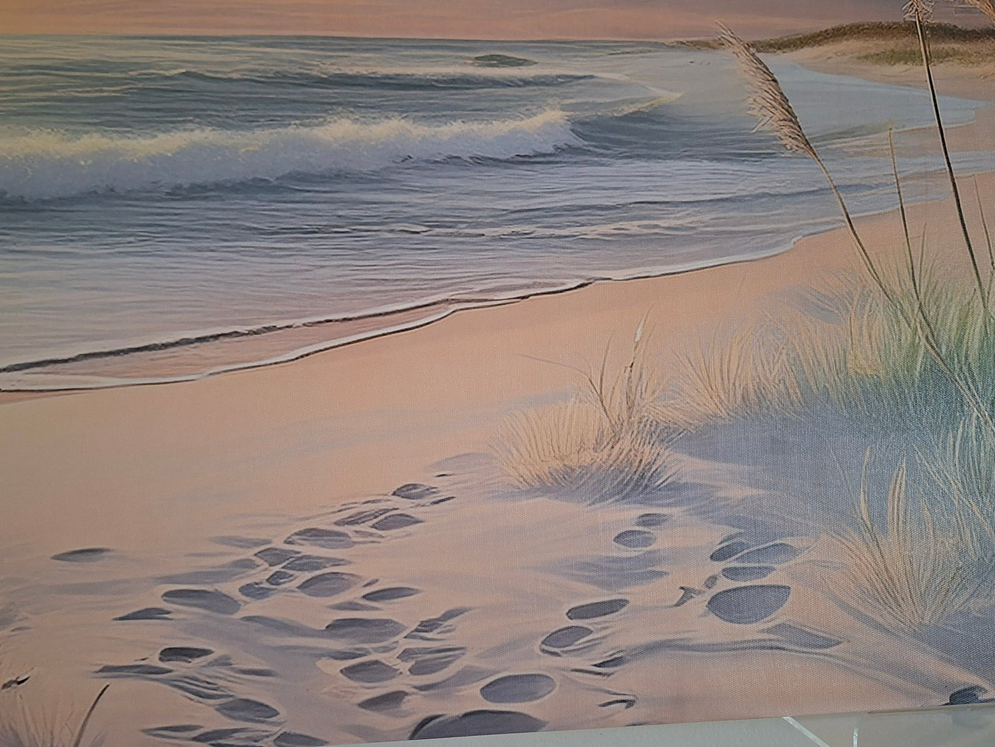 Coastal Sunset Beach Canvas Wall Art