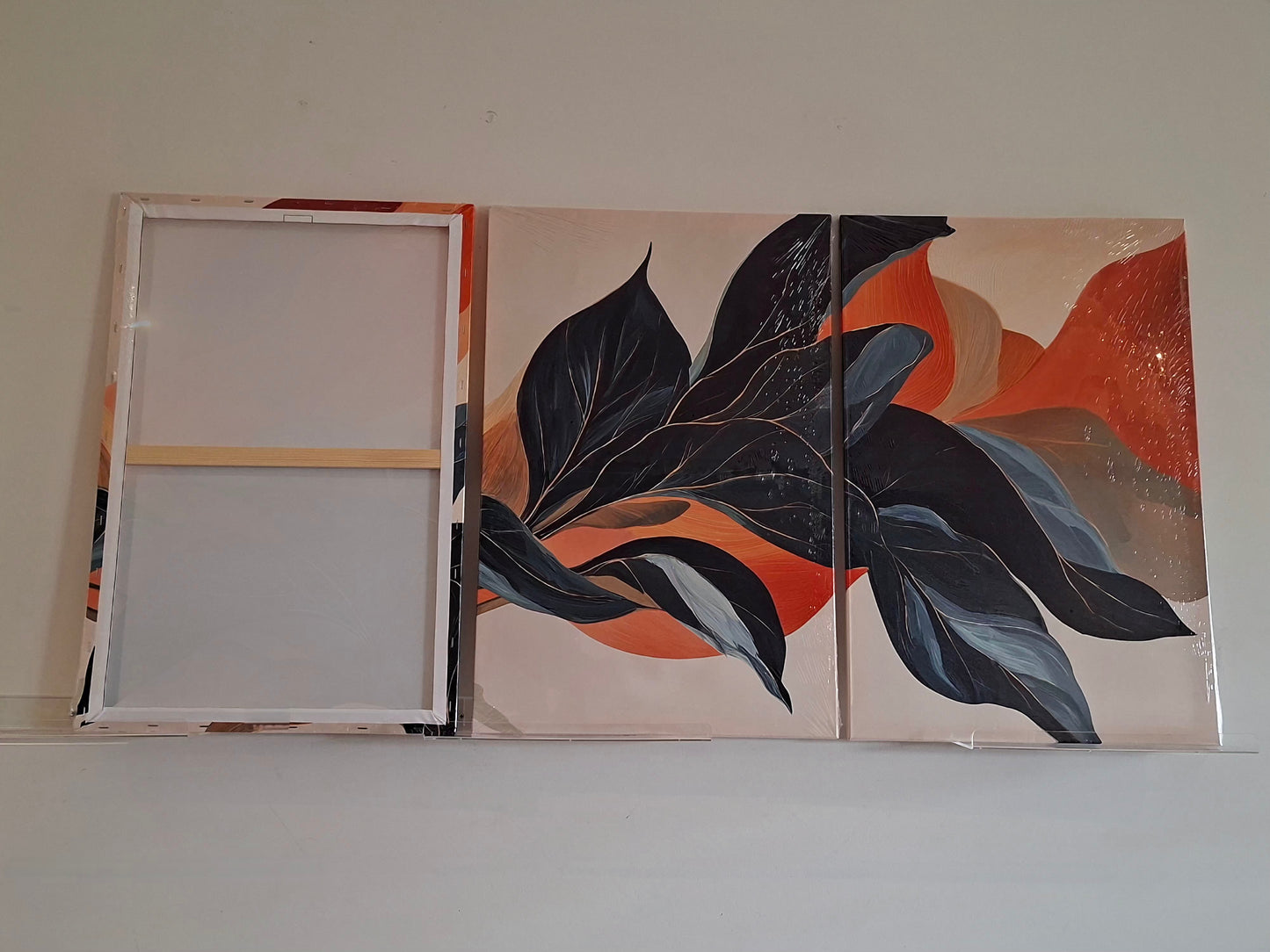 Botanical Elegance Canvas Wall Art Set – Abstract Nature Boho Décor