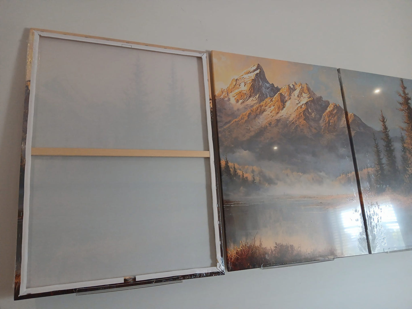 Sunset Mountain Canvas Print Wall Art Set
