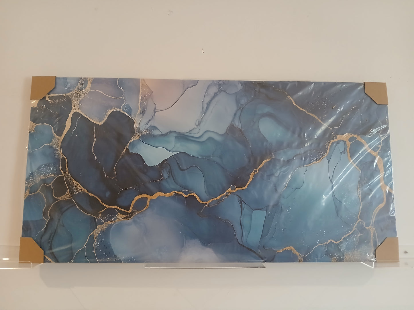 Golden & Ink-Blue Creative-Style Canvas Print Wall Art