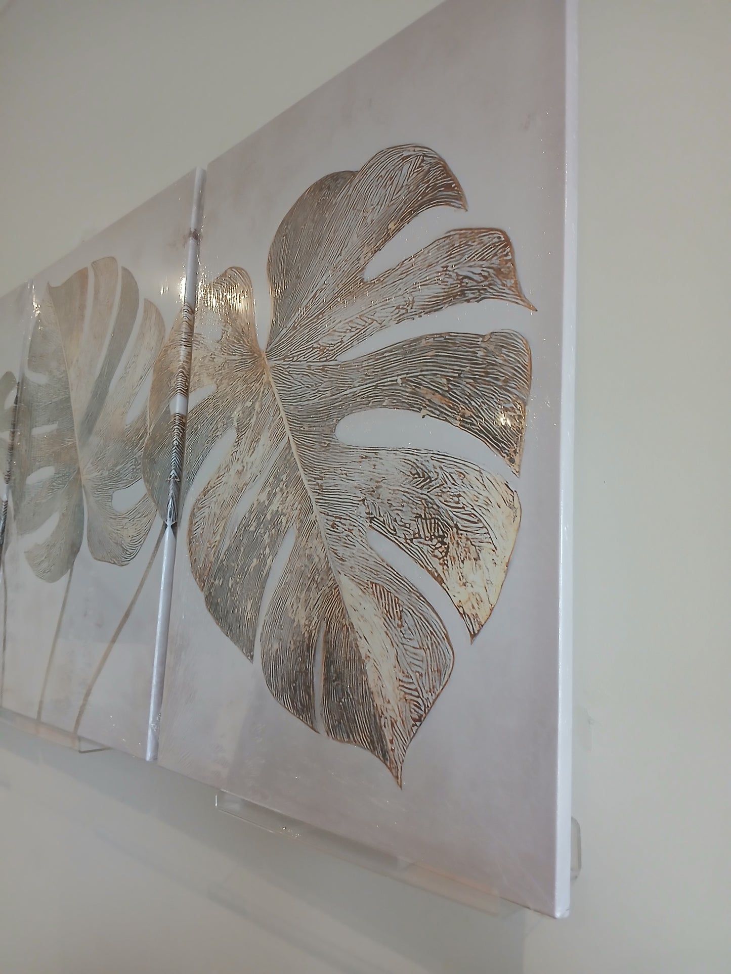 Elegant Silver & Gold Canvas Print Wall Art