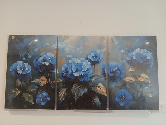 Blue Hydrangea Canvas Wall Art Set – Vibrant Floral Prints