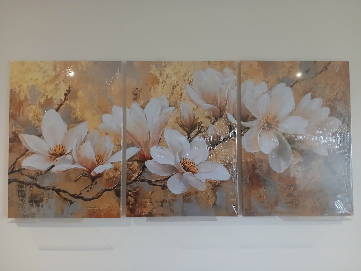 Magnolia Floral Canvas Print Wall Art – 3pcs Set