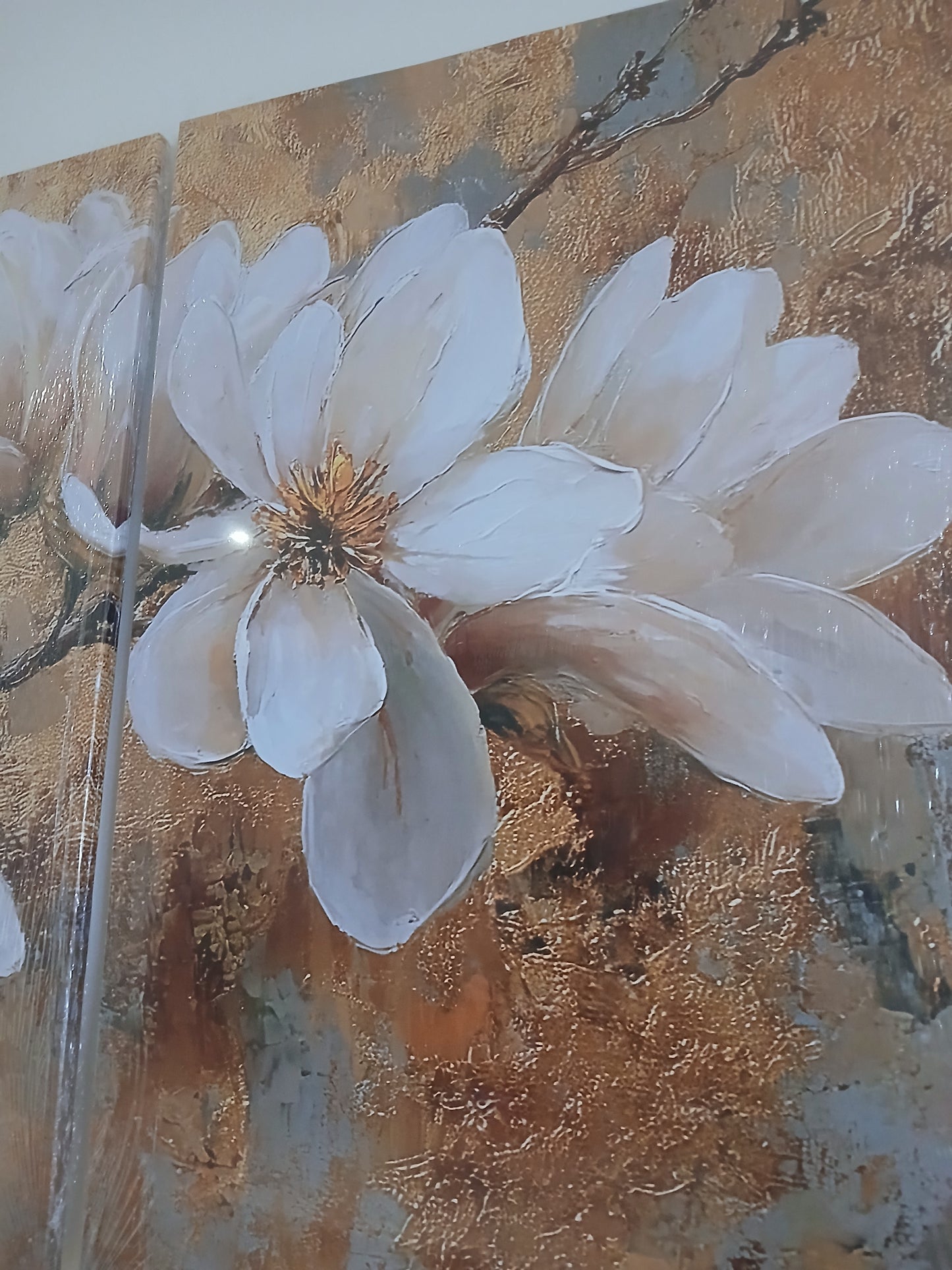 Magnolia Floral Canvas Print Wall Art – 3pcs Set