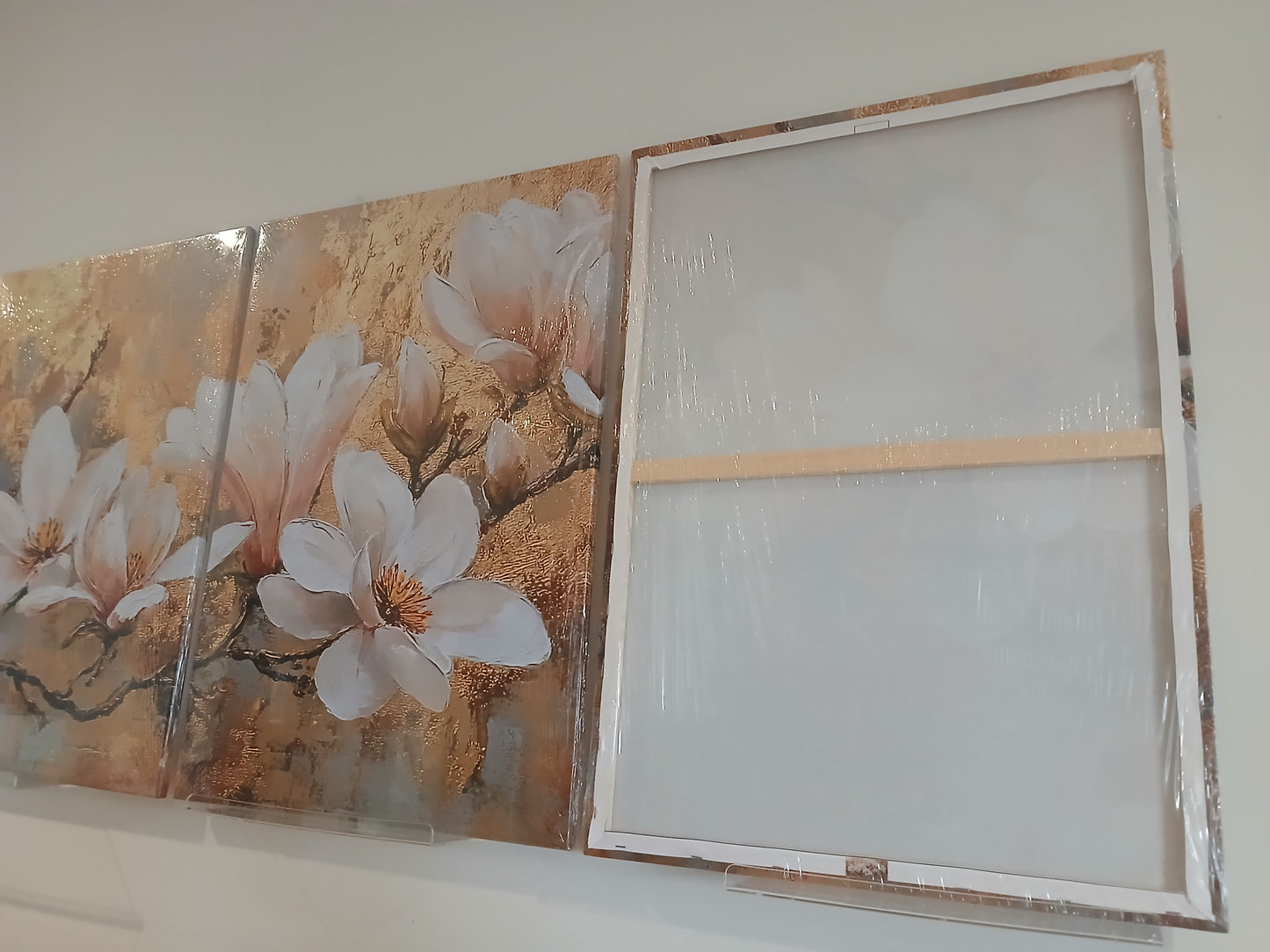 Magnolia Floral Canvas Print Wall Art – 3pcs Set