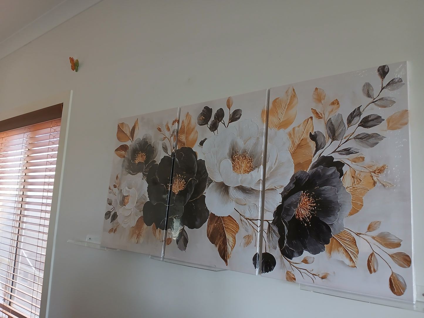 Elegant Floral Canvas Print Wall Art - 3pcs Set