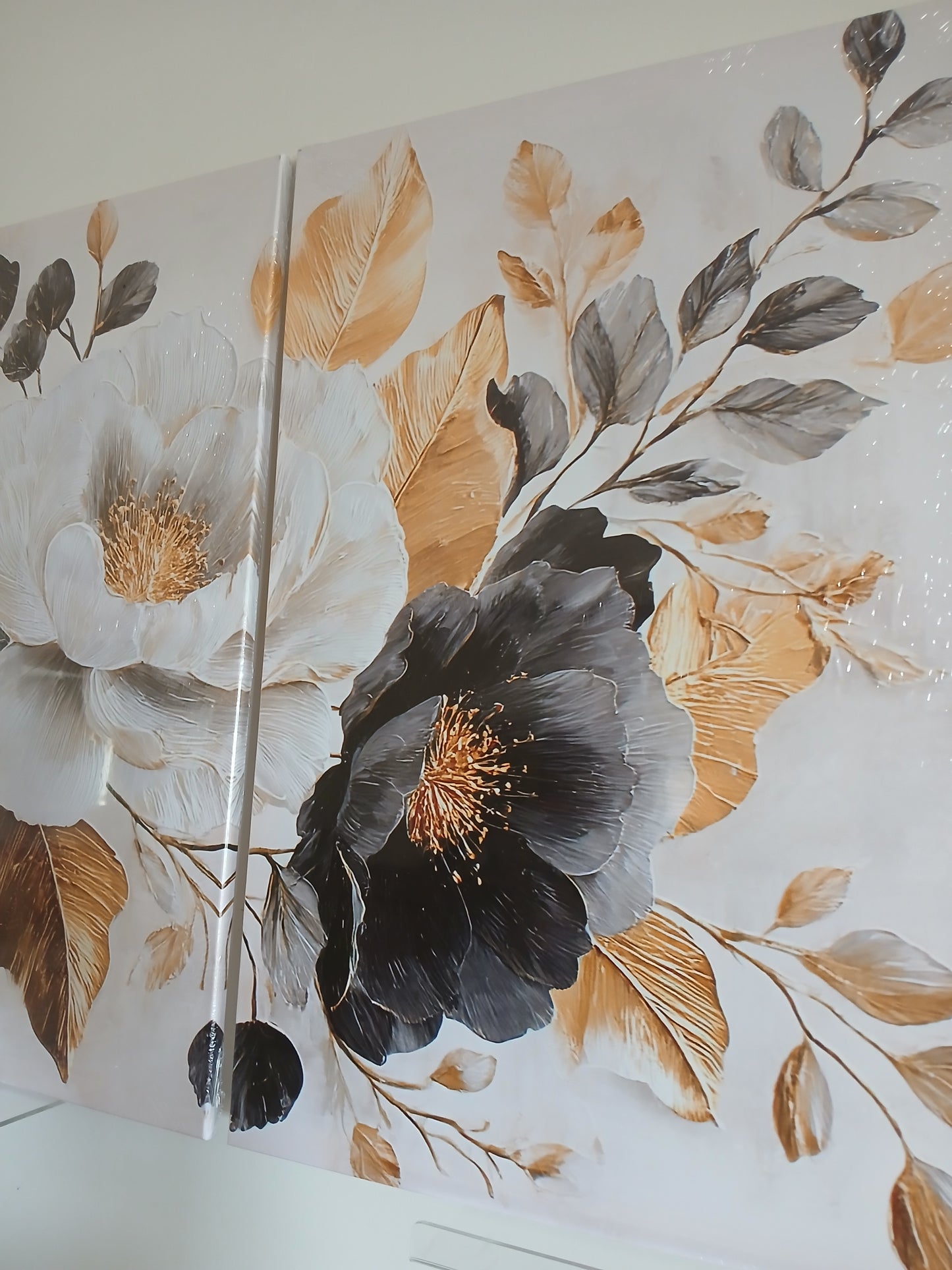 Elegant Floral Canvas Print Wall Art - 3pcs Set