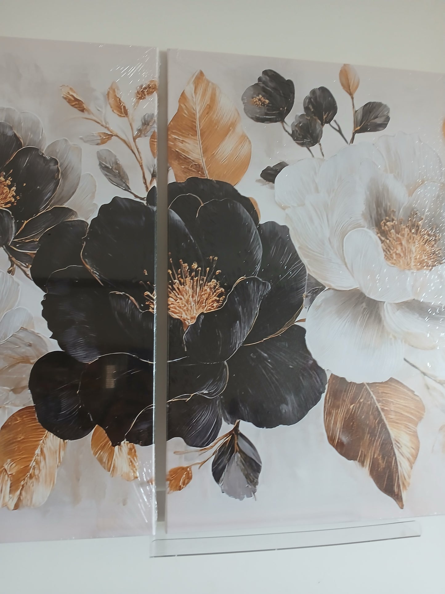 Elegant Floral Canvas Print Wall Art - 3pcs Set