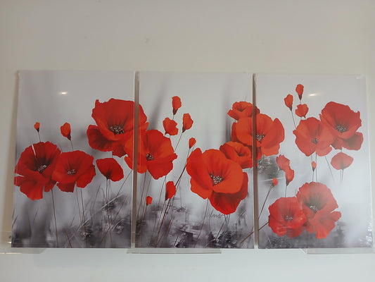 Red Poppy Flower Fantasy Canvas Print Wall Art