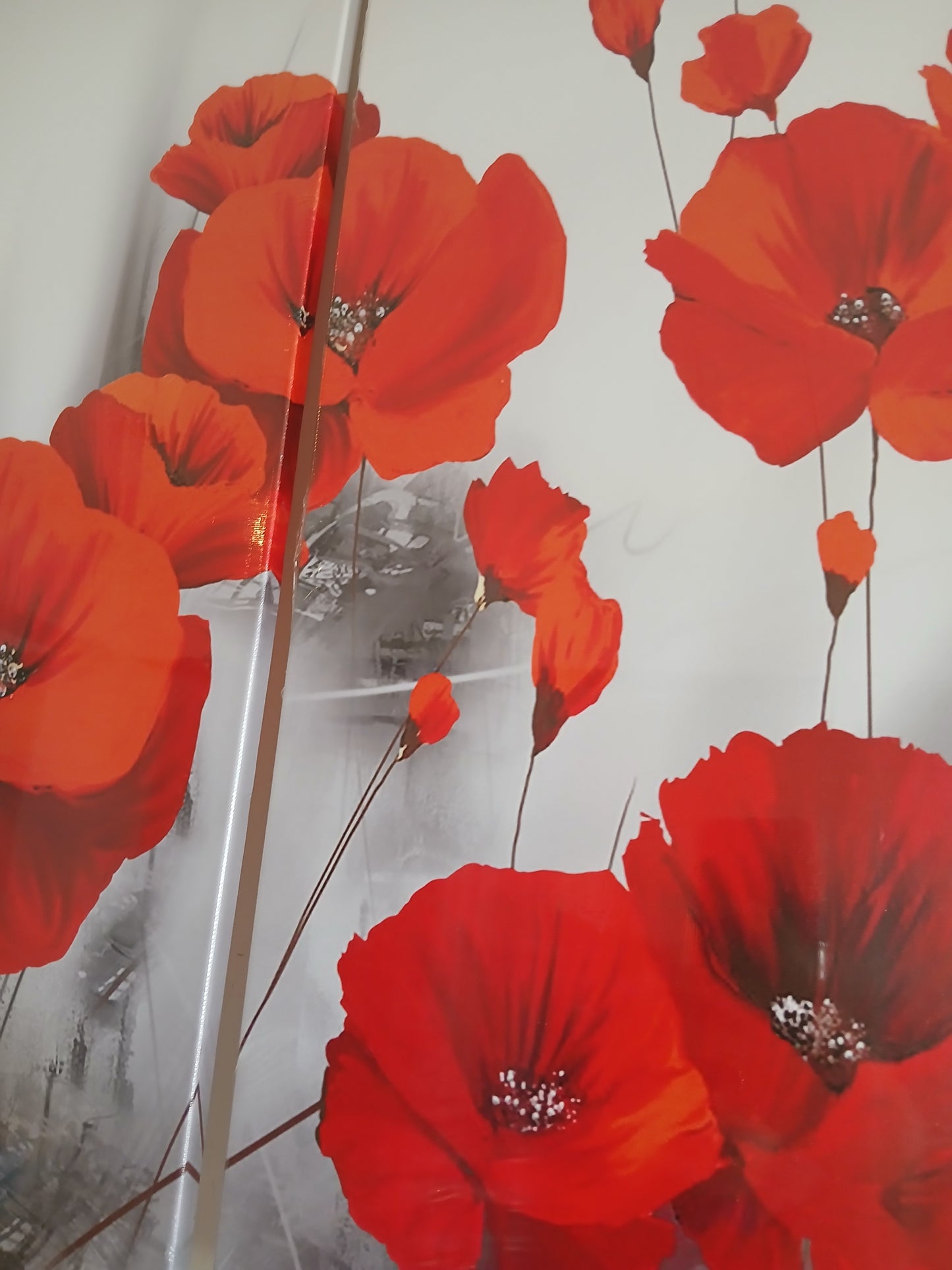 Red Poppy Flower Fantasy Canvas Print Wall Art