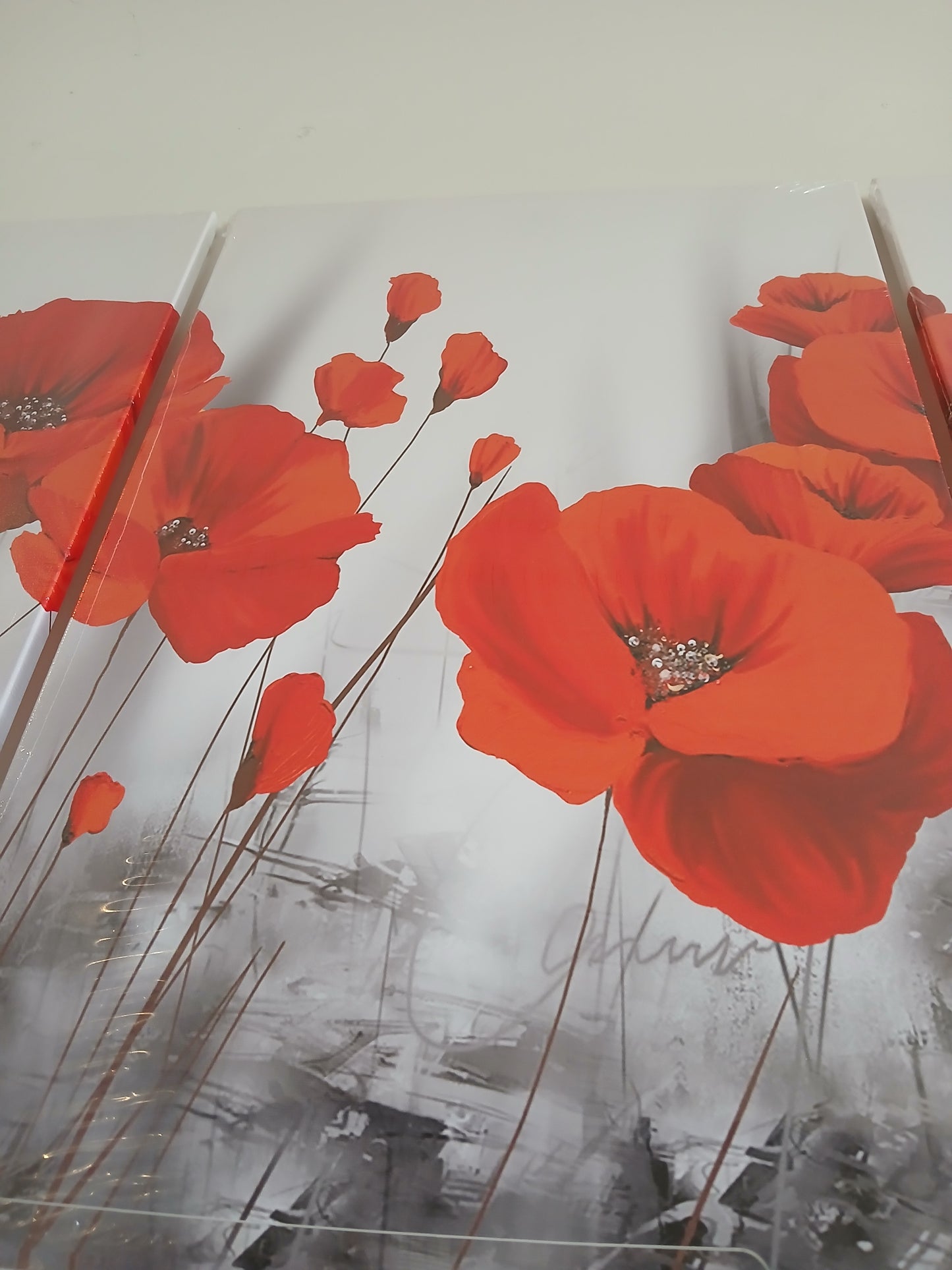 Red Poppy Flower Fantasy Canvas Print Wall Art