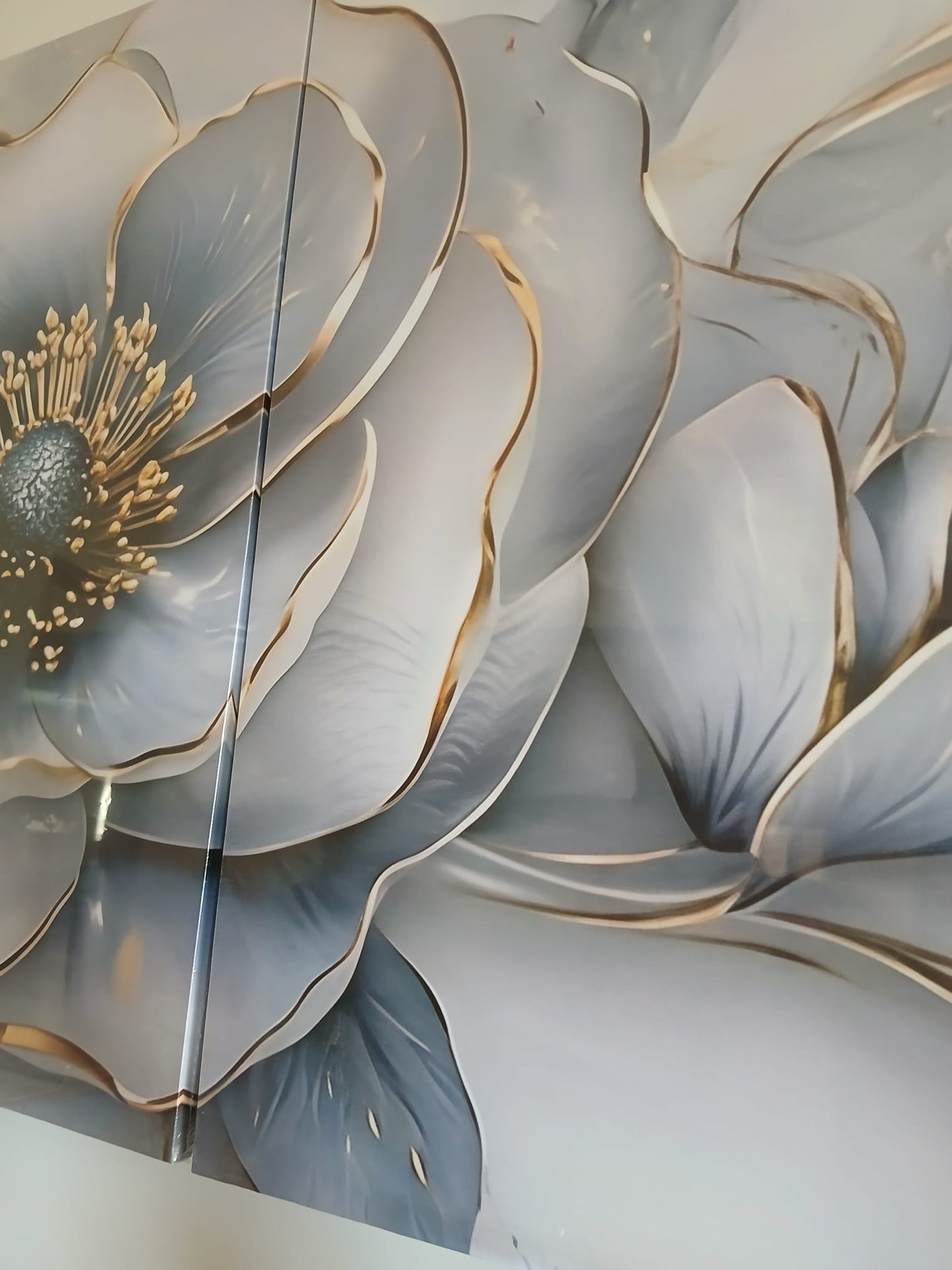 Modern Vintage Floral Canvas Wall Art Set