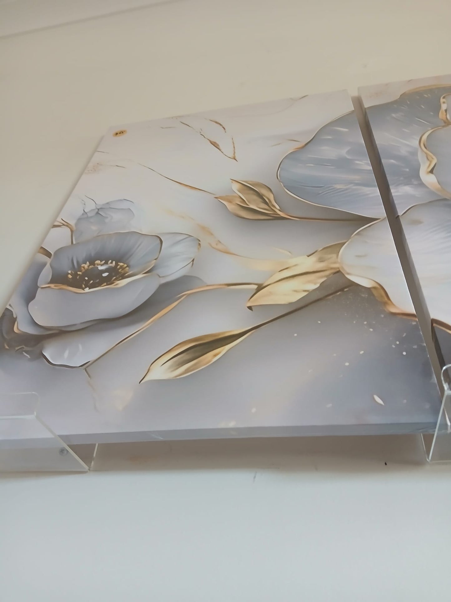 Modern Vintage Floral Canvas Wall Art Set