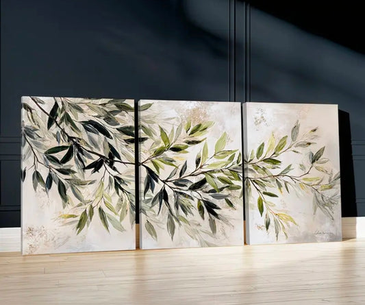 Greenery Botanical Canvas Print Wall Art Set
