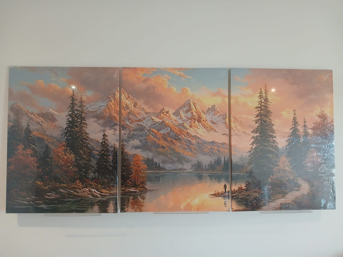 Sunset Mountain Landscape Wall Art Set