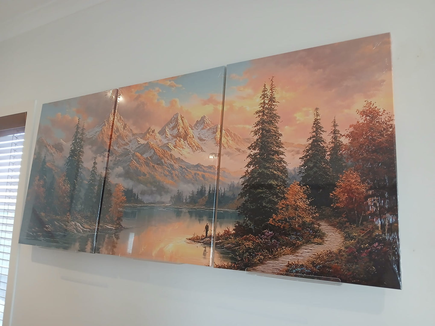 Sunset Mountain Landscape Wall Art Set