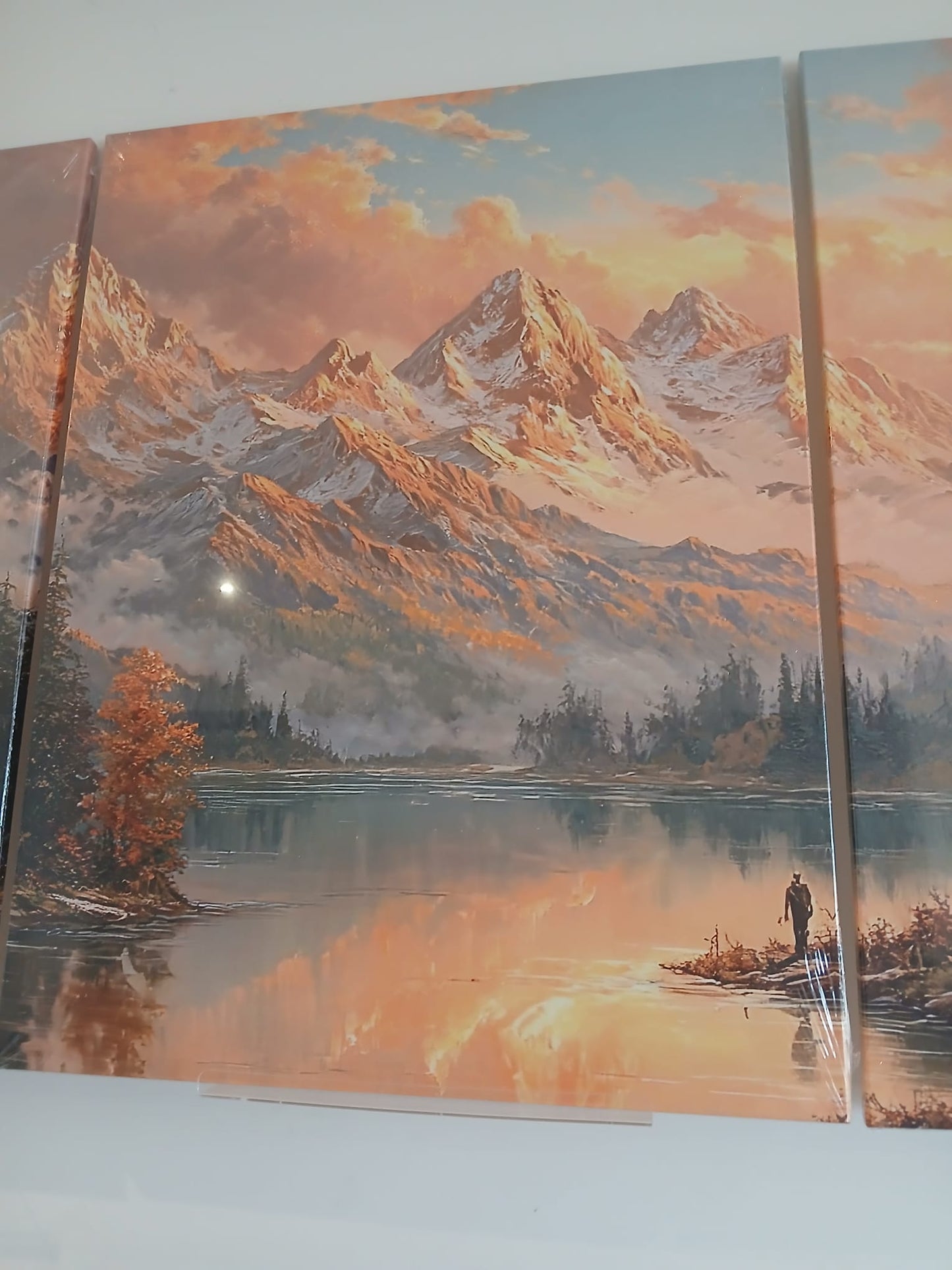 Sunset Mountain Landscape Wall Art Set