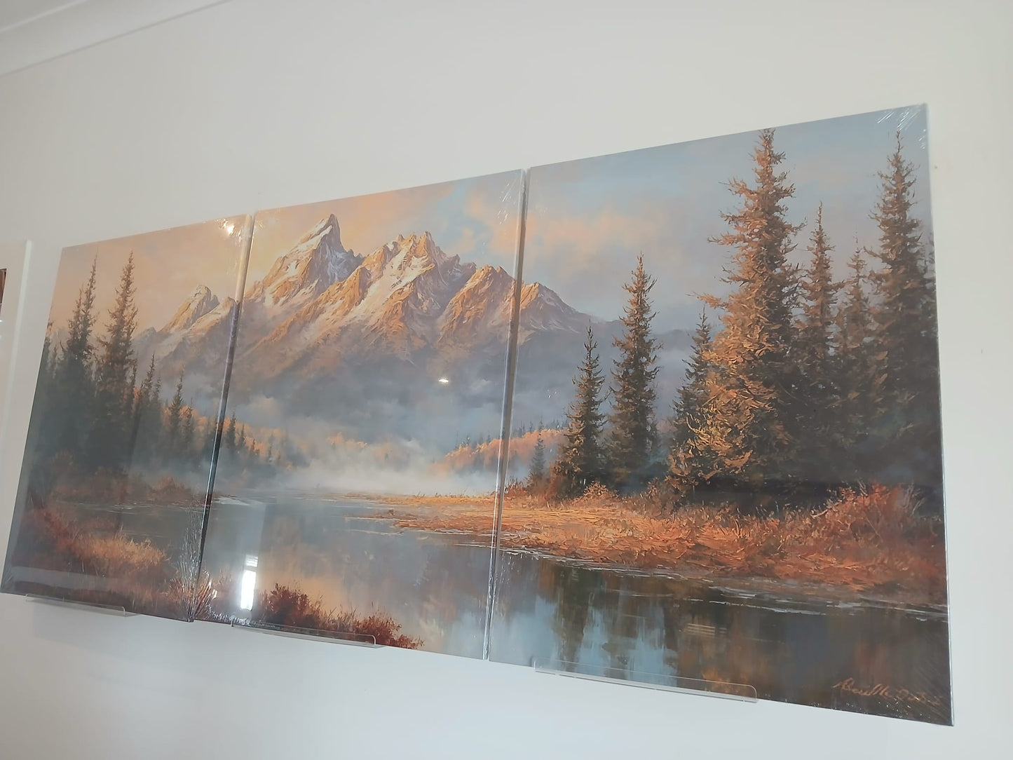 Sunset Mountain Canvas Print Wall Art Set