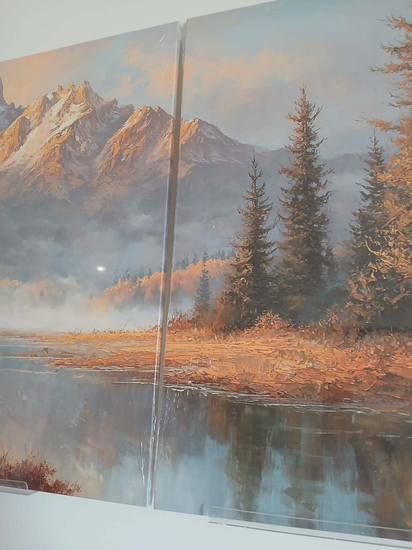 Sunset Mountain Canvas Print Wall Art Set