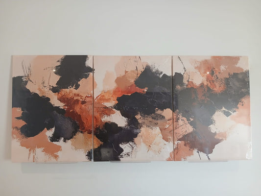 Modern Neutral Abstract Canvas Print Wall Art