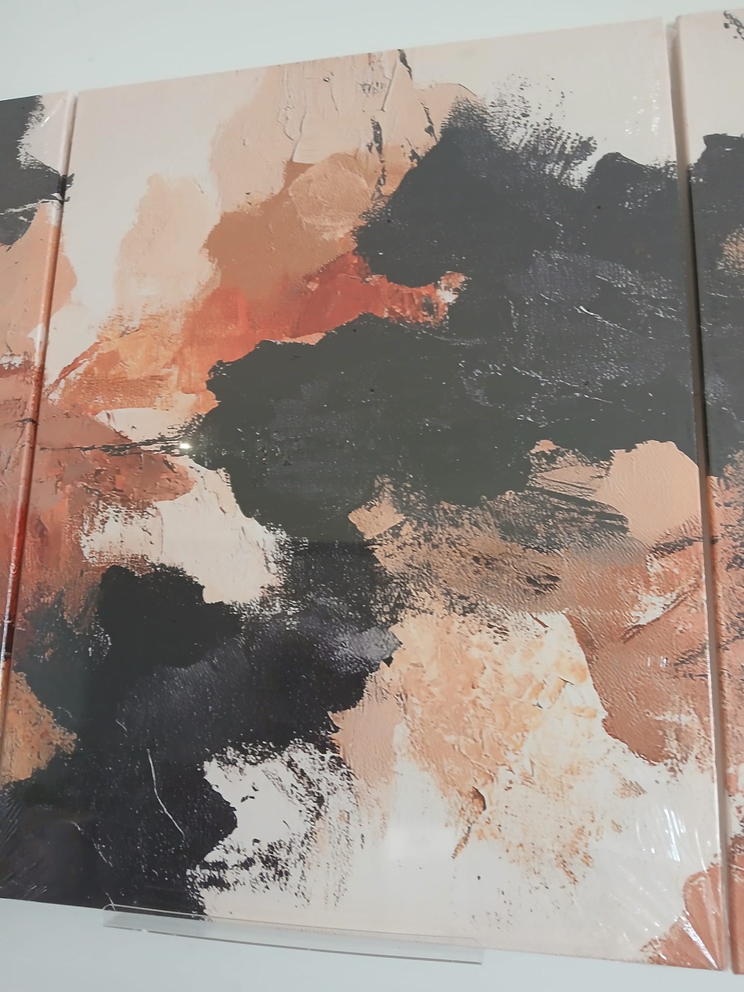 Modern Neutral Abstract Canvas Print Wall Art