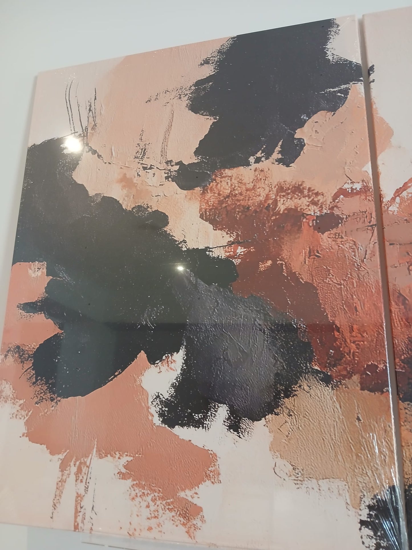 Modern Neutral Abstract Canvas Print Wall Art