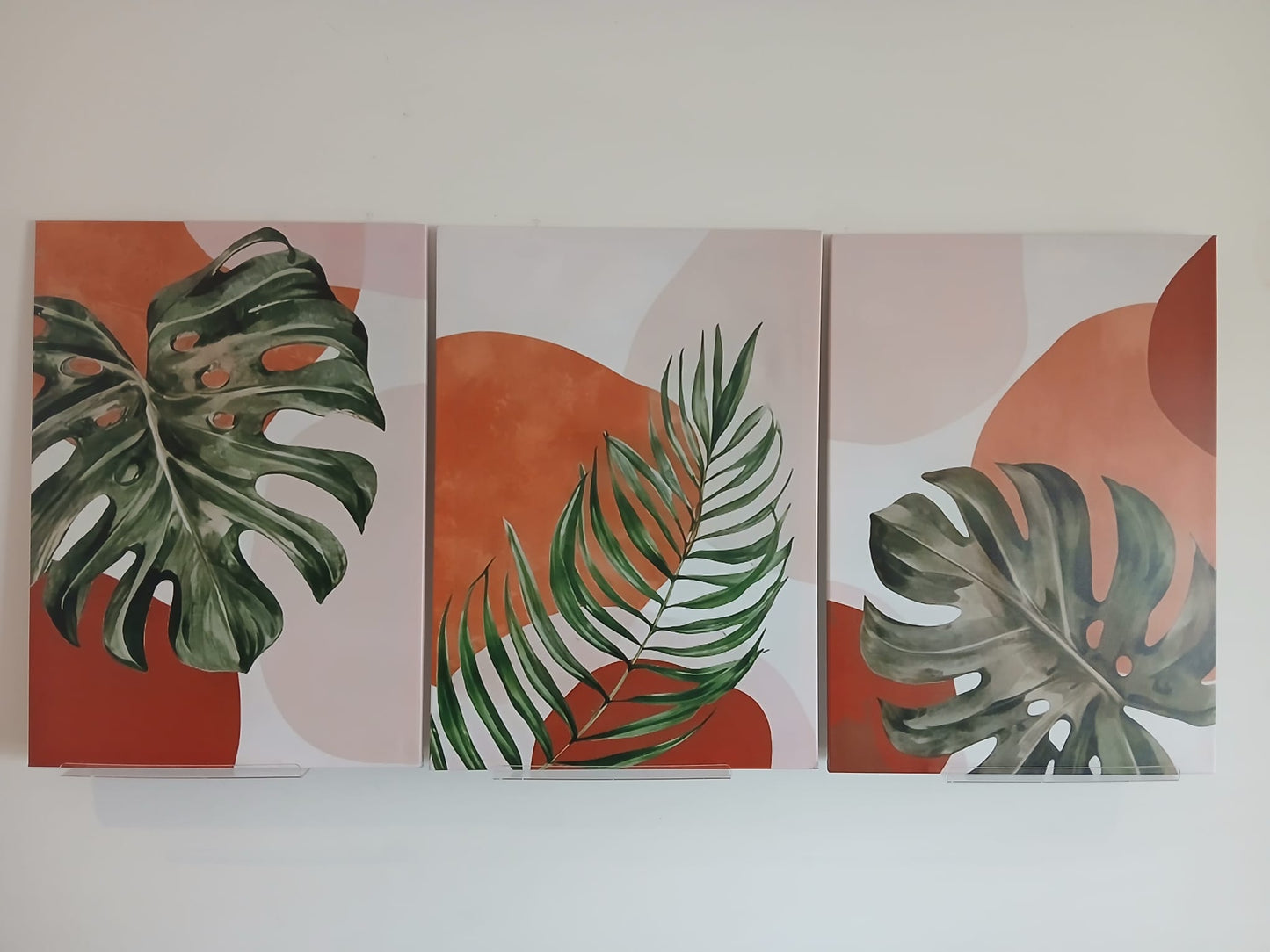 Modern Abstract Leaf Canvas Print Wall Art Set