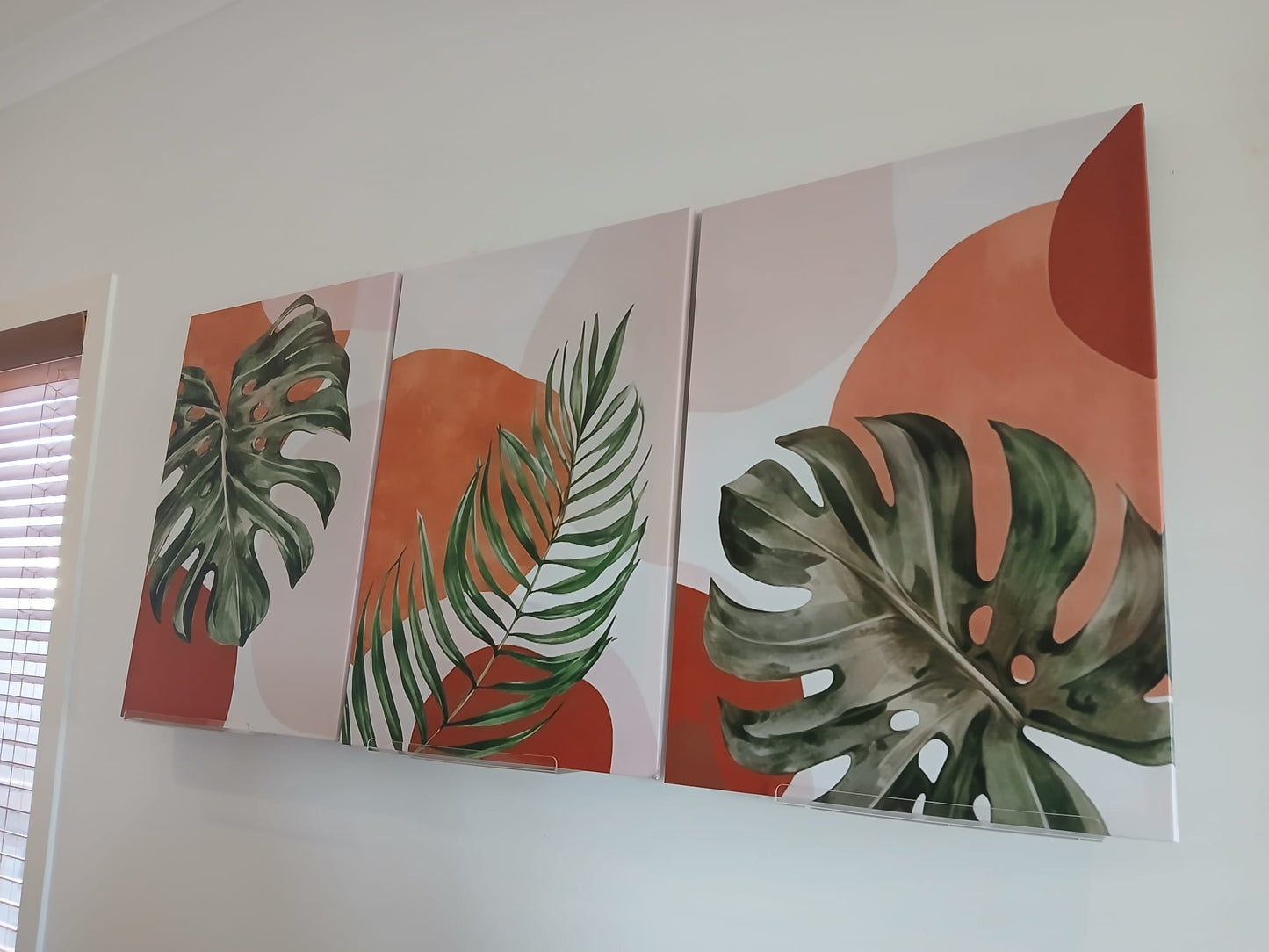 Modern Abstract Leaf Canvas Print Wall Art Set