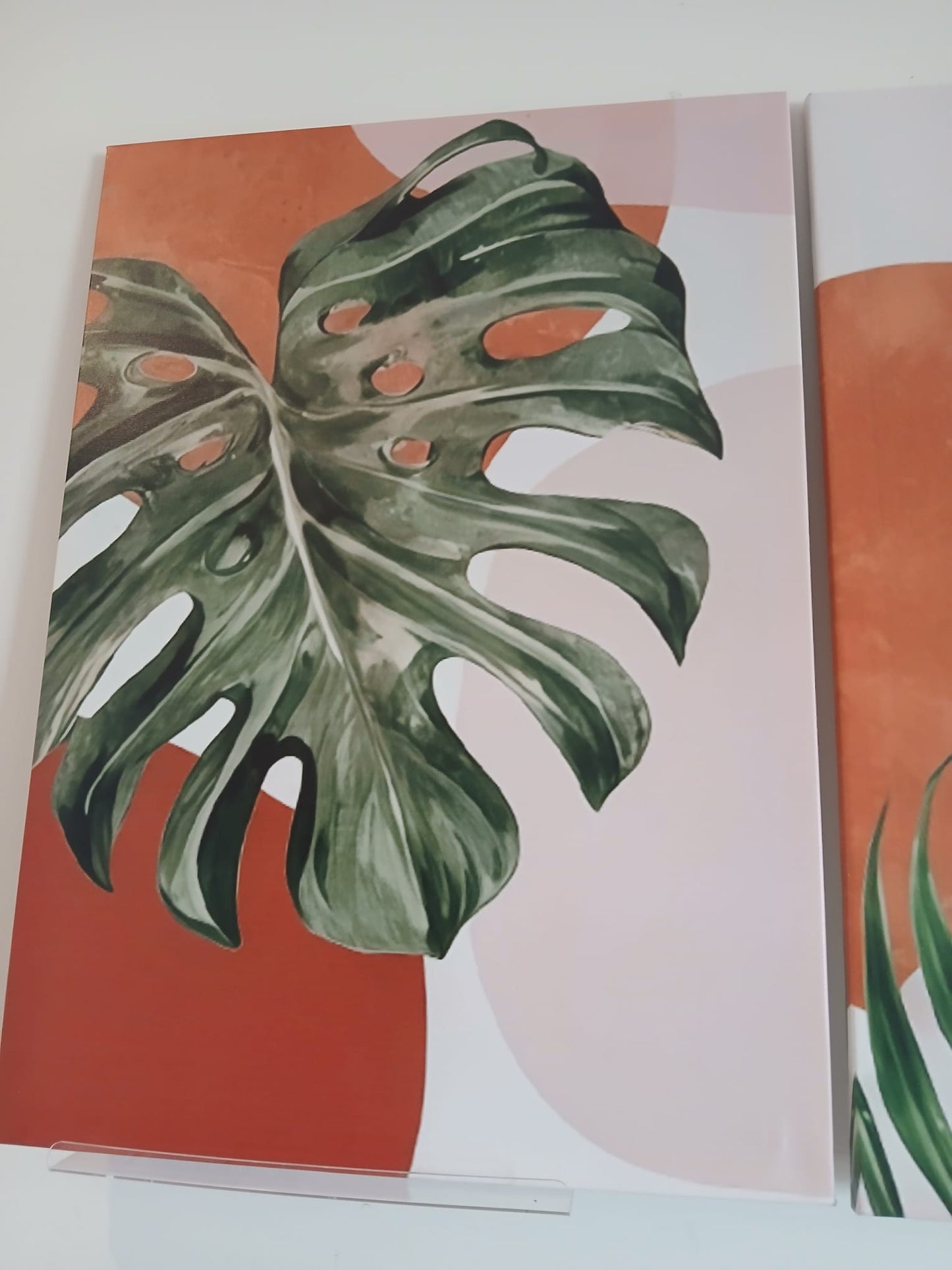 Modern Abstract Leaf Canvas Print Wall Art Set