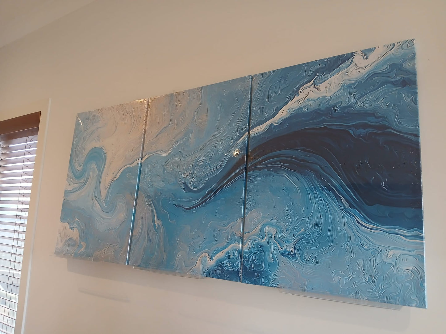 Serene Aquatic Flow Canvas Print Wall Art Set