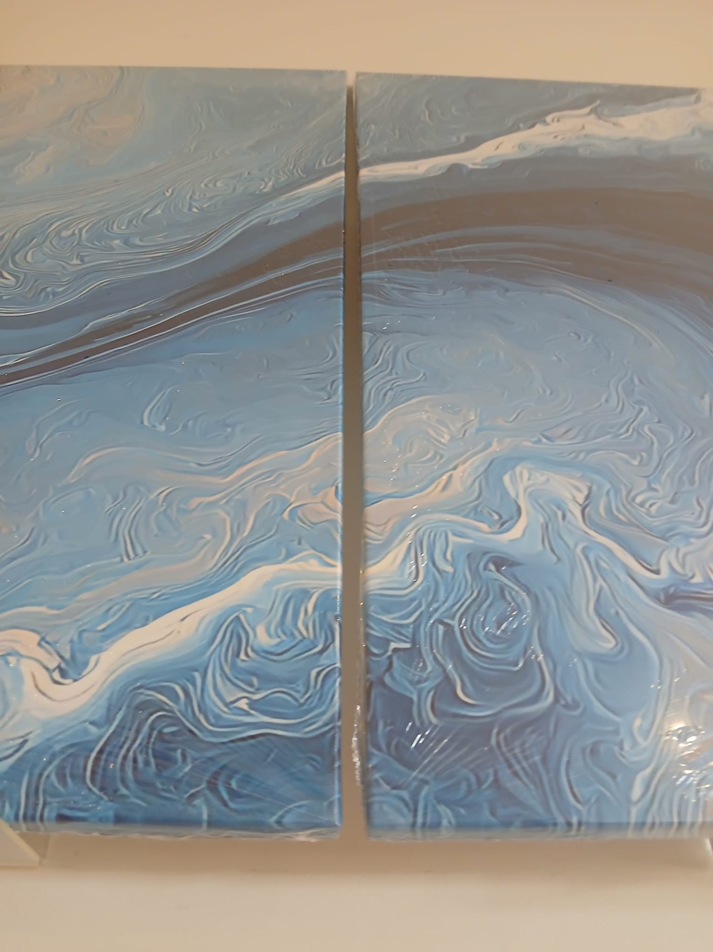 Serene Aquatic Flow Canvas Print Wall Art Set
