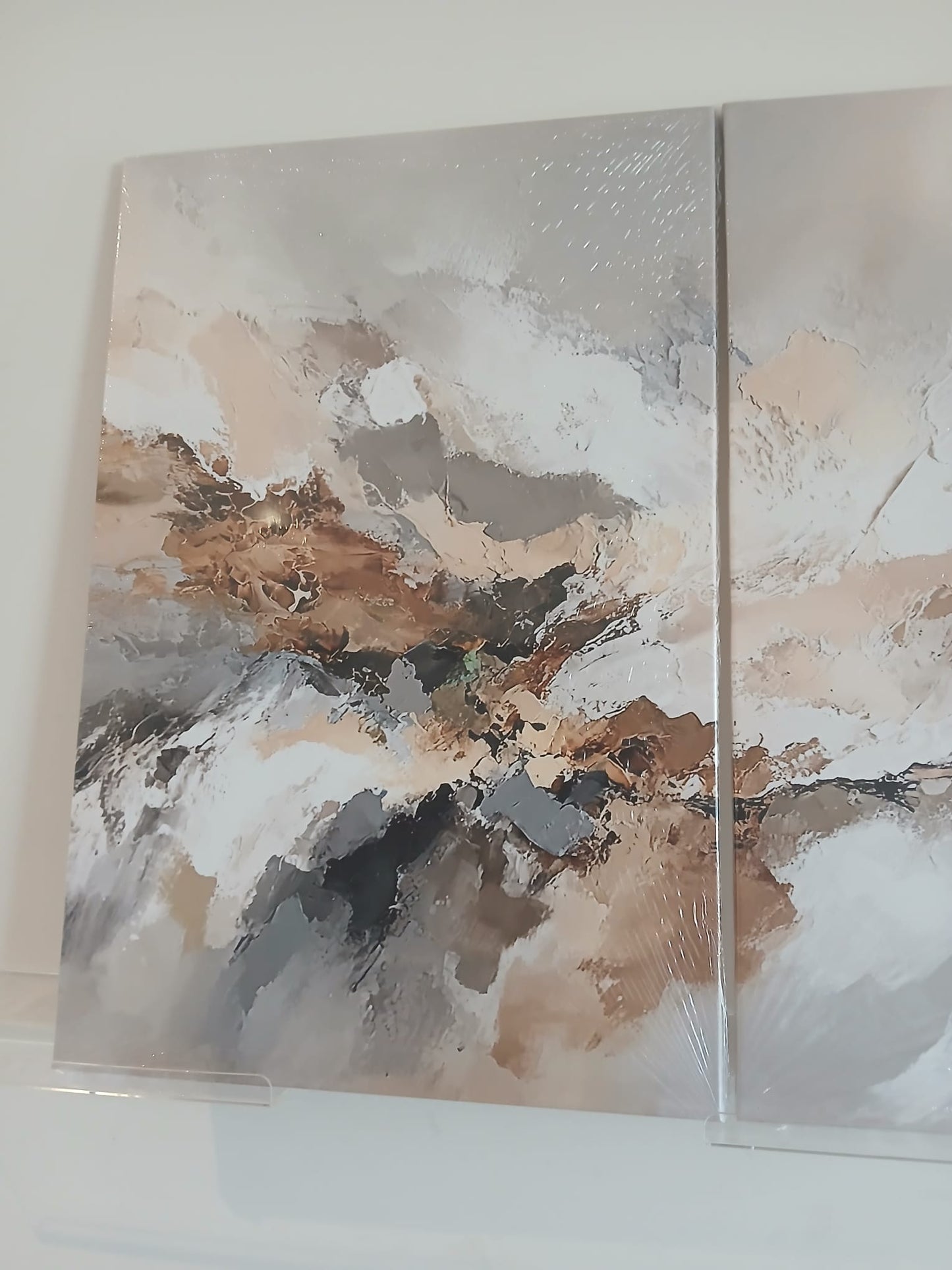 Neutral Abstract Canvas Print Wall Art Set