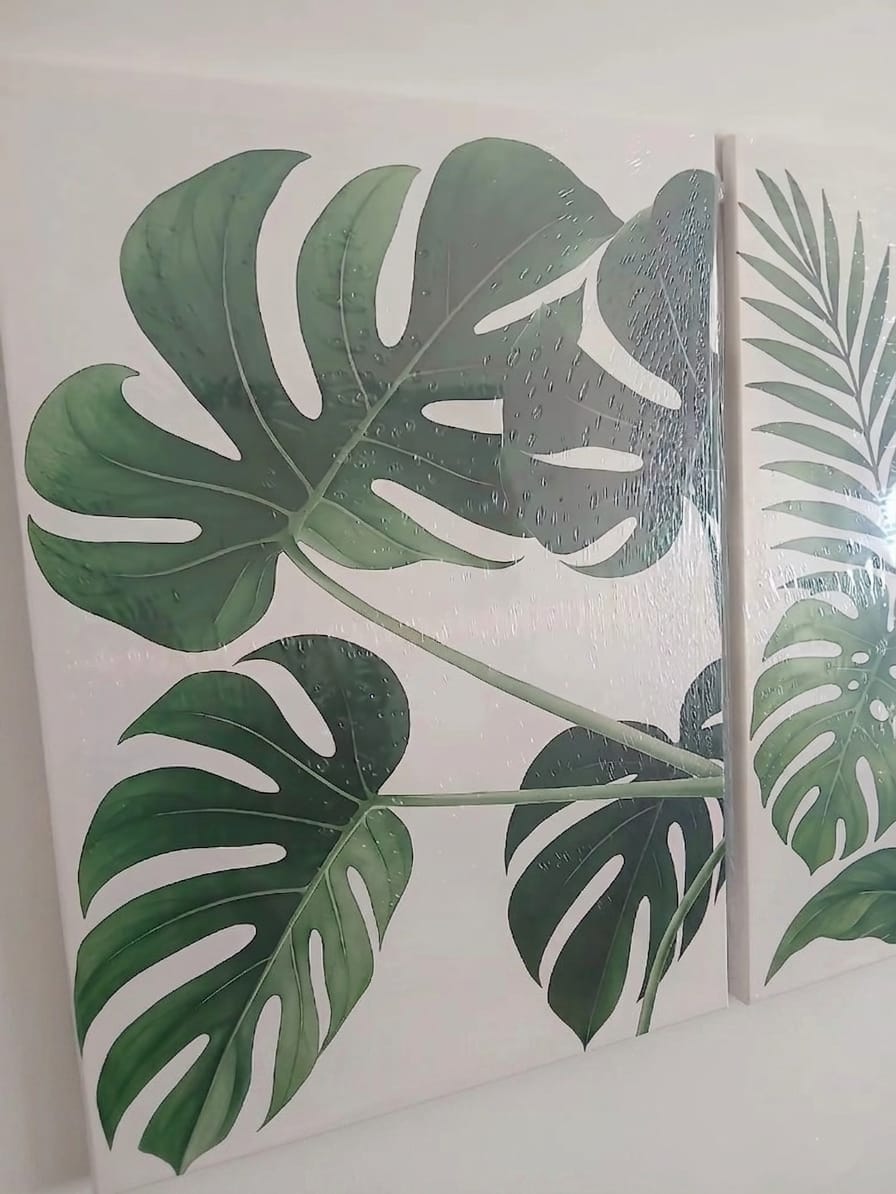 Tropical Leaves Canvas Print Wall Art – Jungle Foliage
