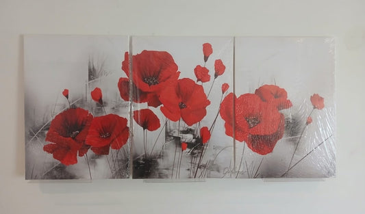 Beautiful Red Poppy Flower Canvas Print Wall Art