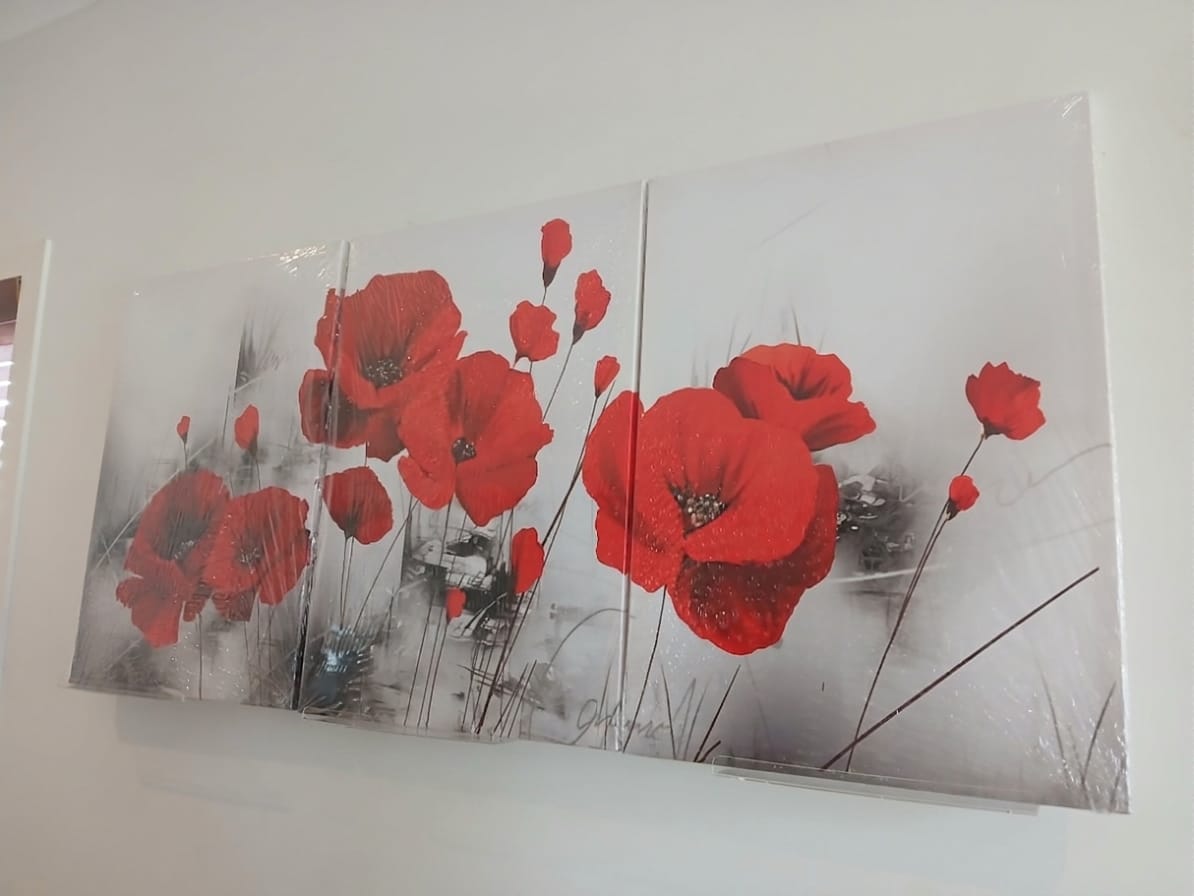 Beautiful Red Poppy Flower Canvas Print Wall Art