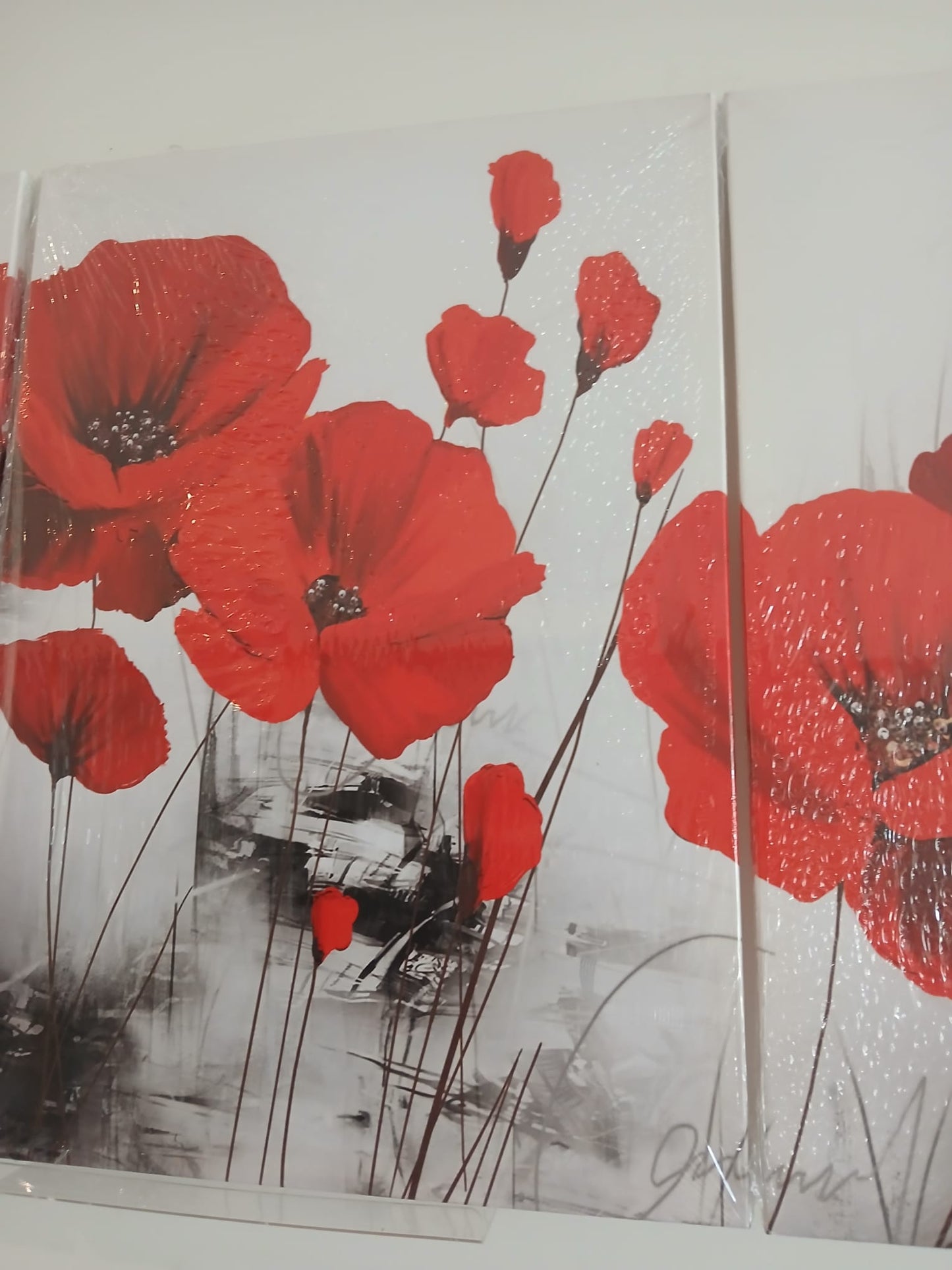 Beautiful Red Poppy Flower Canvas Print Wall Art