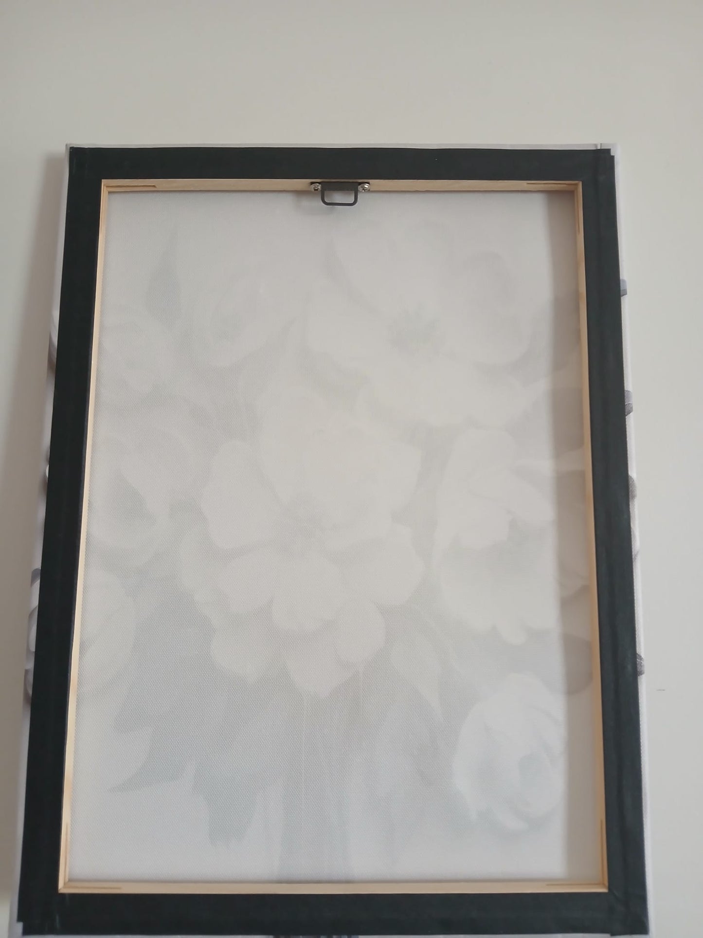 White Rose & Buds with Green Leaves 3D Textured Effect Canvas Print Wall Art