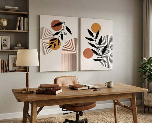 Bohemian Geometric & Nature Canvas Print Wall Art