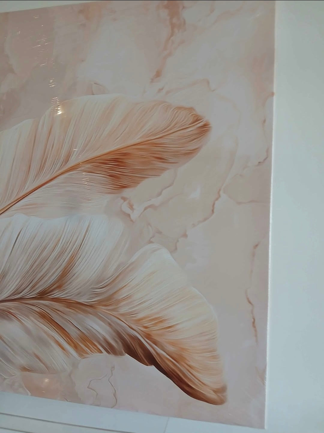 Neutral Beige Botanical Leaves Canvas Print Wall Art - 1pc