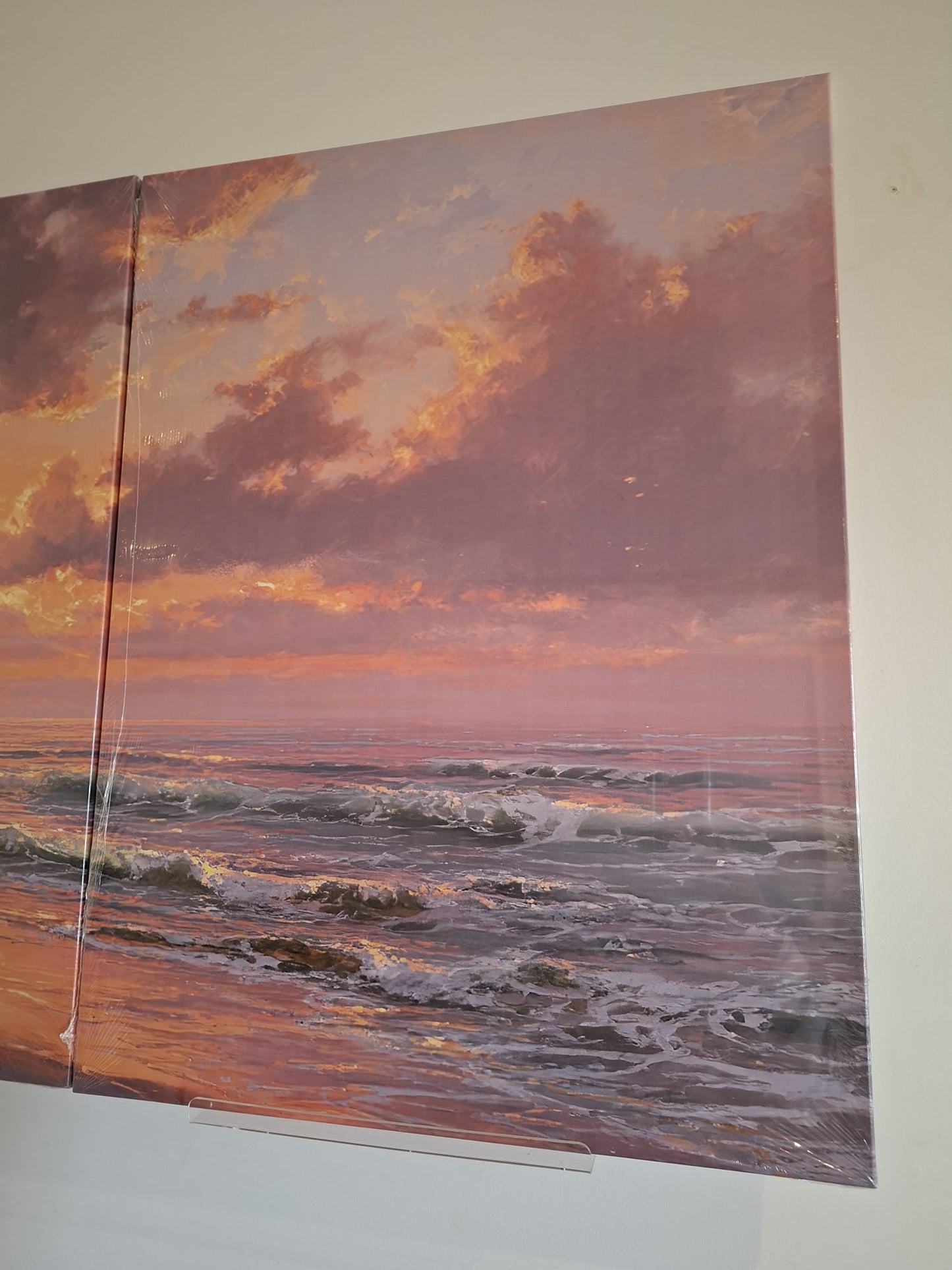 Tropical Beach Sunset Canvas Print Wall Art - Ocean & Palm Tree Coastal Décor