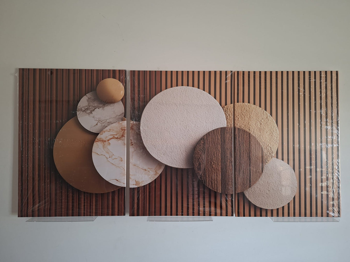 Minimalist Textured Look Abstract Canvas Print Wall Art Set
