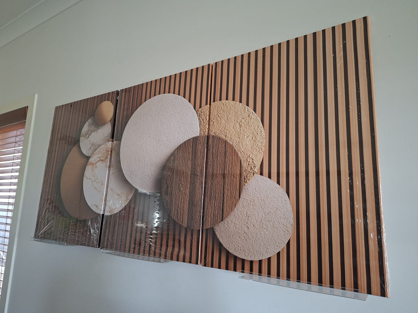 Minimalist Textured Look Abstract Canvas Print Wall Art Set