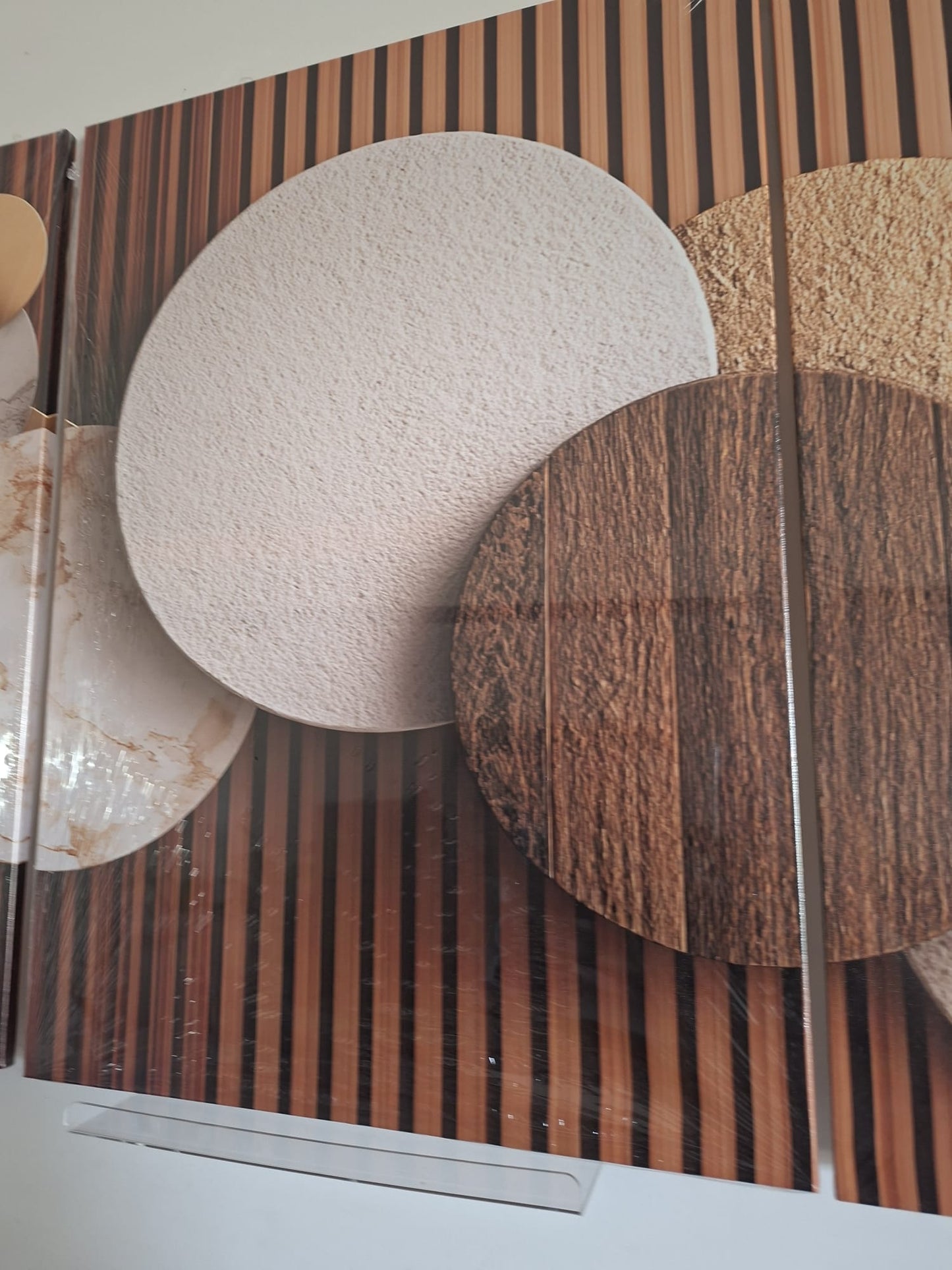Minimalist Textured Look Abstract Canvas Print Wall Art Set