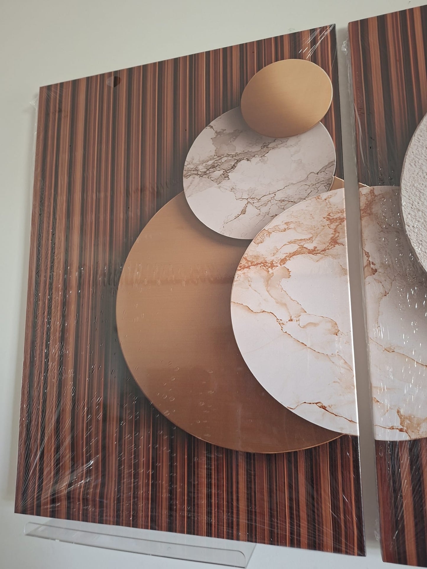Minimalist Textured Look Abstract Canvas Print Wall Art Set